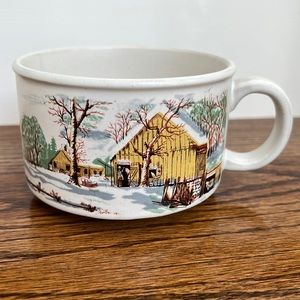 Sunnycraft Stoneware winter scene mug